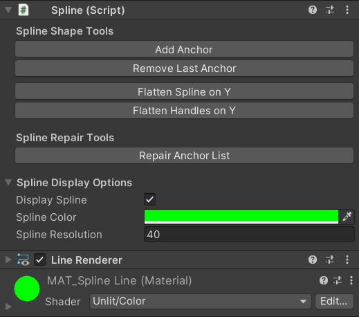 Custom inspector UI for the spline component